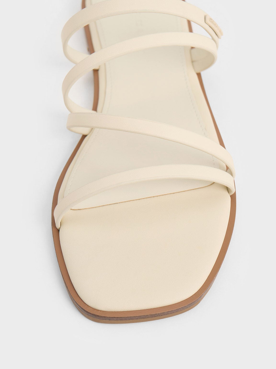 Lliana Strappy Slide Sandals - Chalk | CHARLES & KEITH