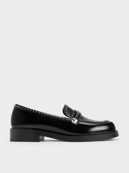 Studded Loafers - Black Box | CHARLES & KEITH