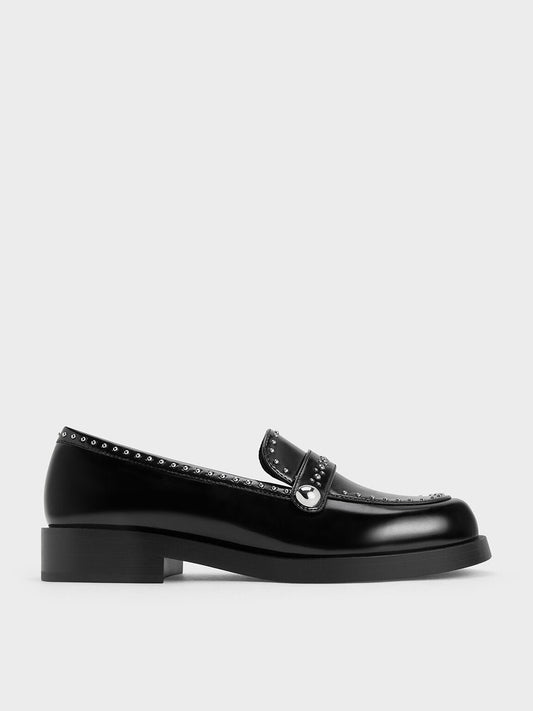 Studded Loafers - Black Box | CHARLES & KEITH