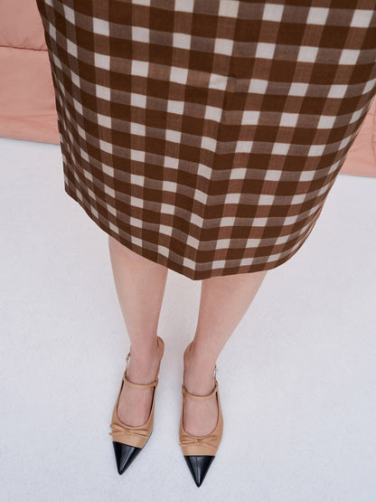 Cap-Toe Slingback Kitten Heels - Nude | CHARLES & KEITH