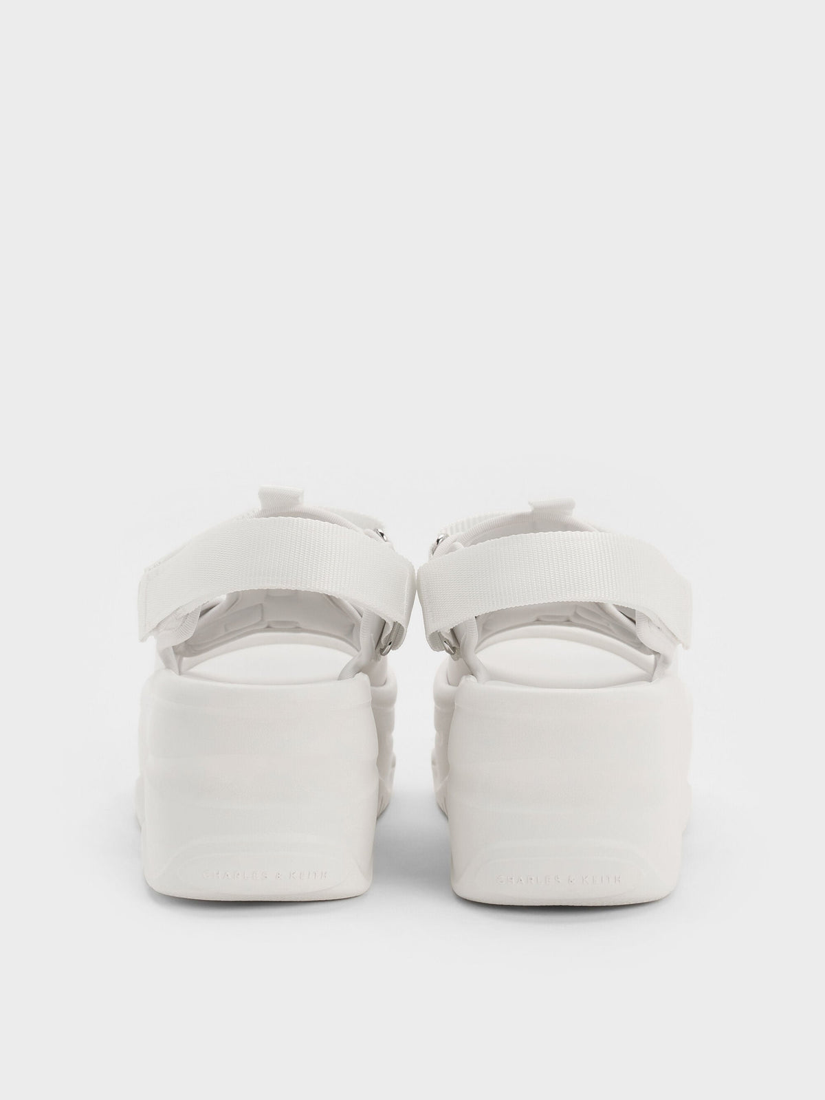 Flatform Sports Sandals - White | CHARLES & KEITH