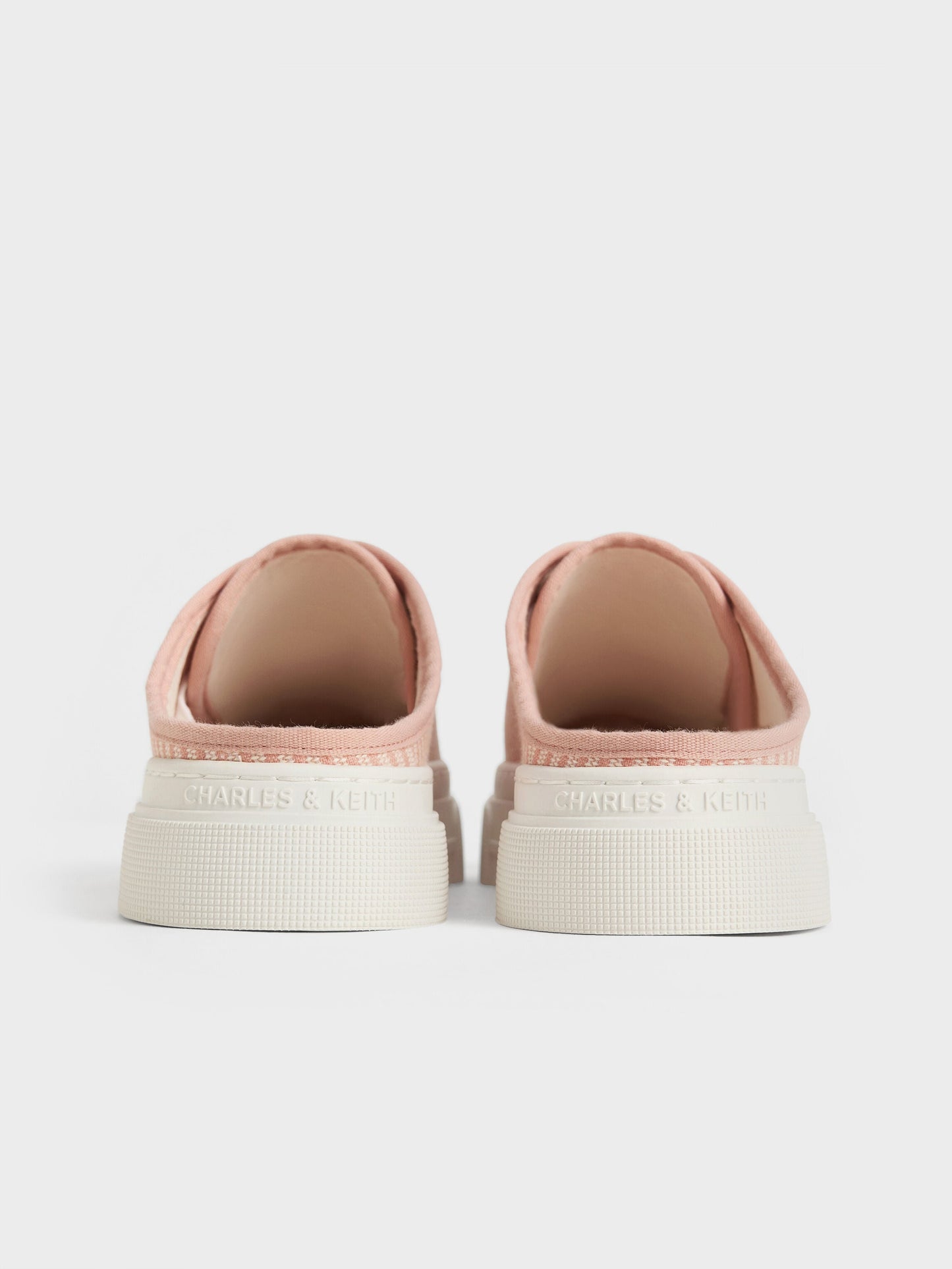 Kay Striped Slip-On Sneakers - Pink | CHARLES & KEITH