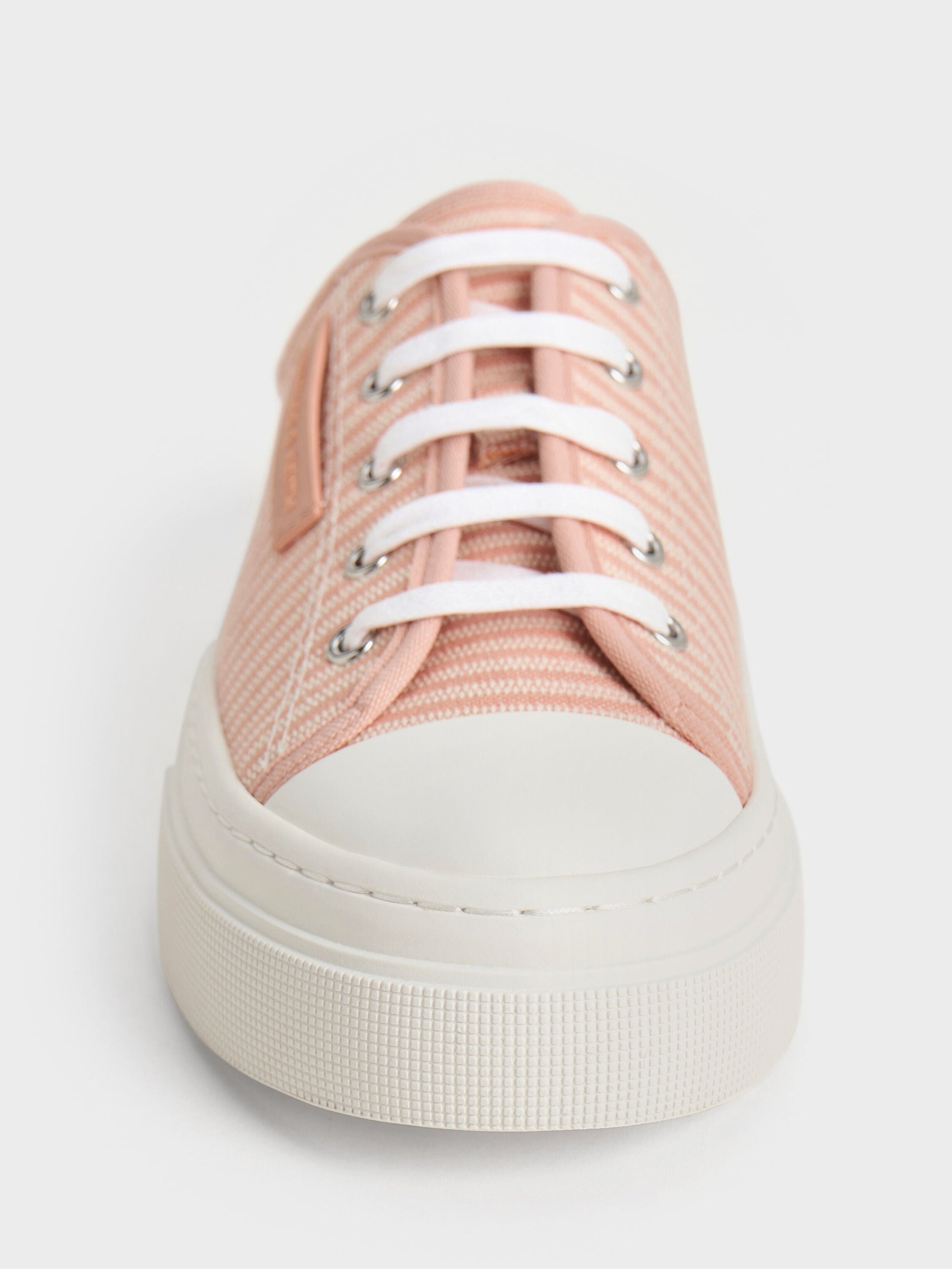 Kay Striped Slip-On Sneakers - Pink | CHARLES & KEITH