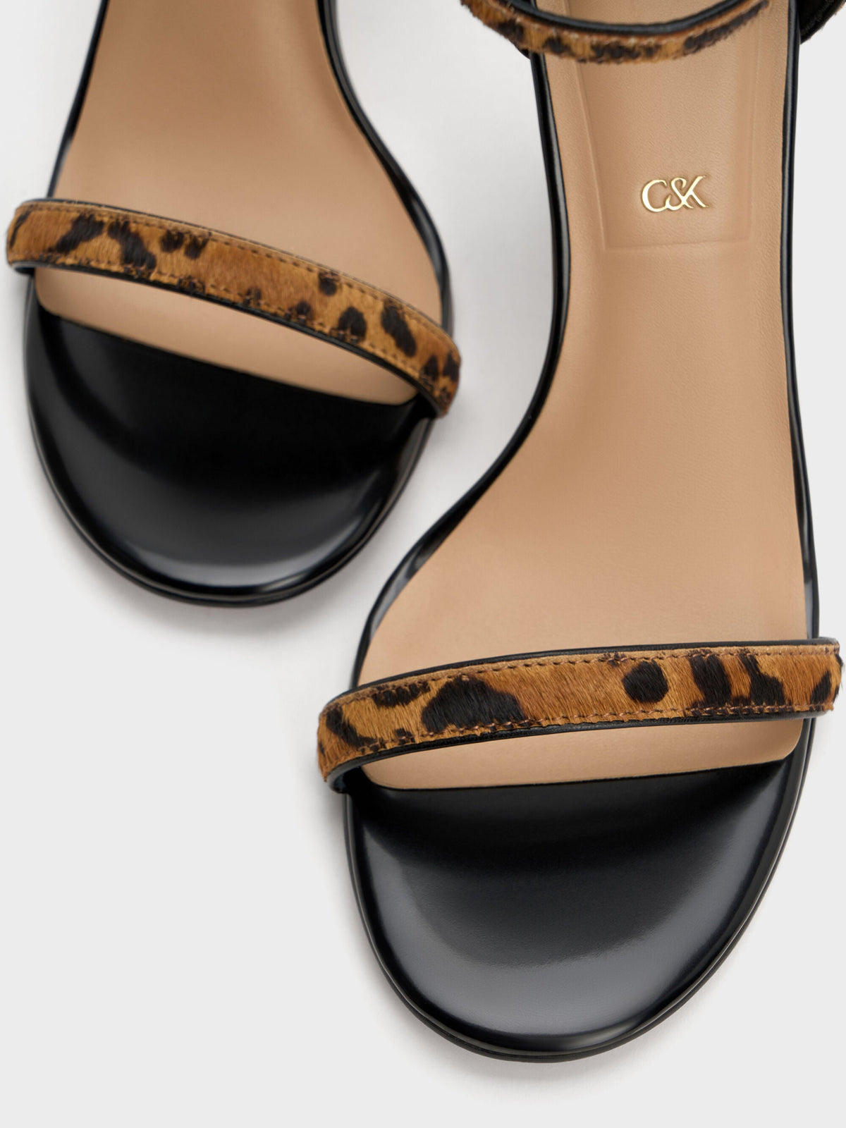 Kyra Calf Hair Leopard-Print Stiletto Sandals - Animal Print Brown | CHARLES & KEITH