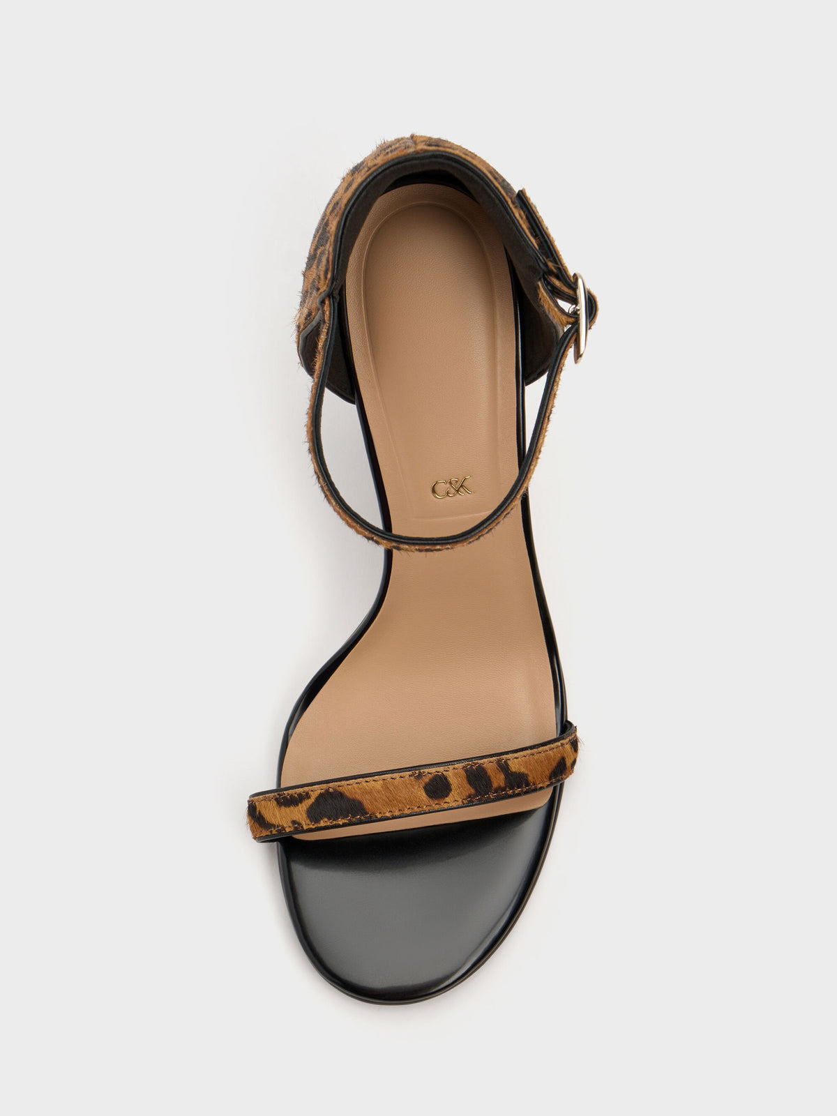 Kyra Calf Hair Leopard-Print Stiletto Sandals - Animal Print Brown | CHARLES & KEITH