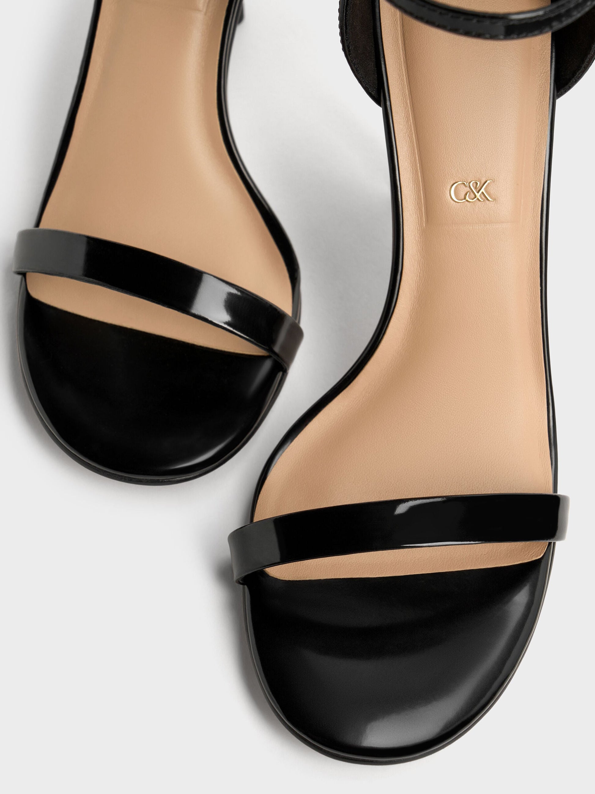 Kyra Leather Stiletto Sandals - Black Box | CHARLES & KEITH