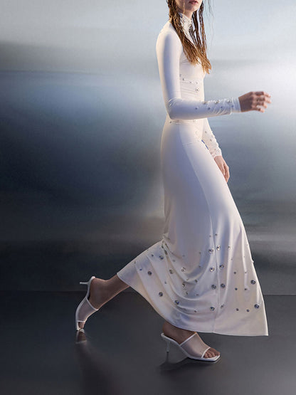 Loren Mesh Kitten-Heel Mules - White | CHARLES & KEITH