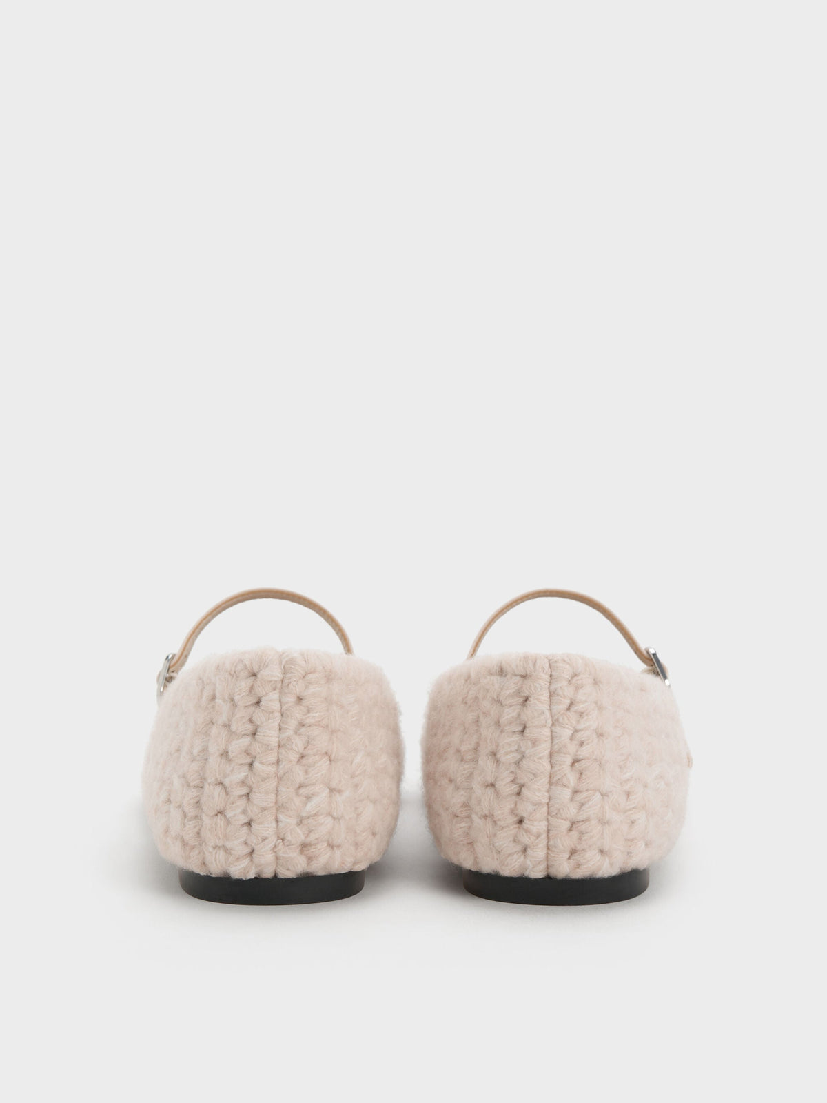 Crochet Mary Jane Flats - Chalk | CHARLES & KEITH