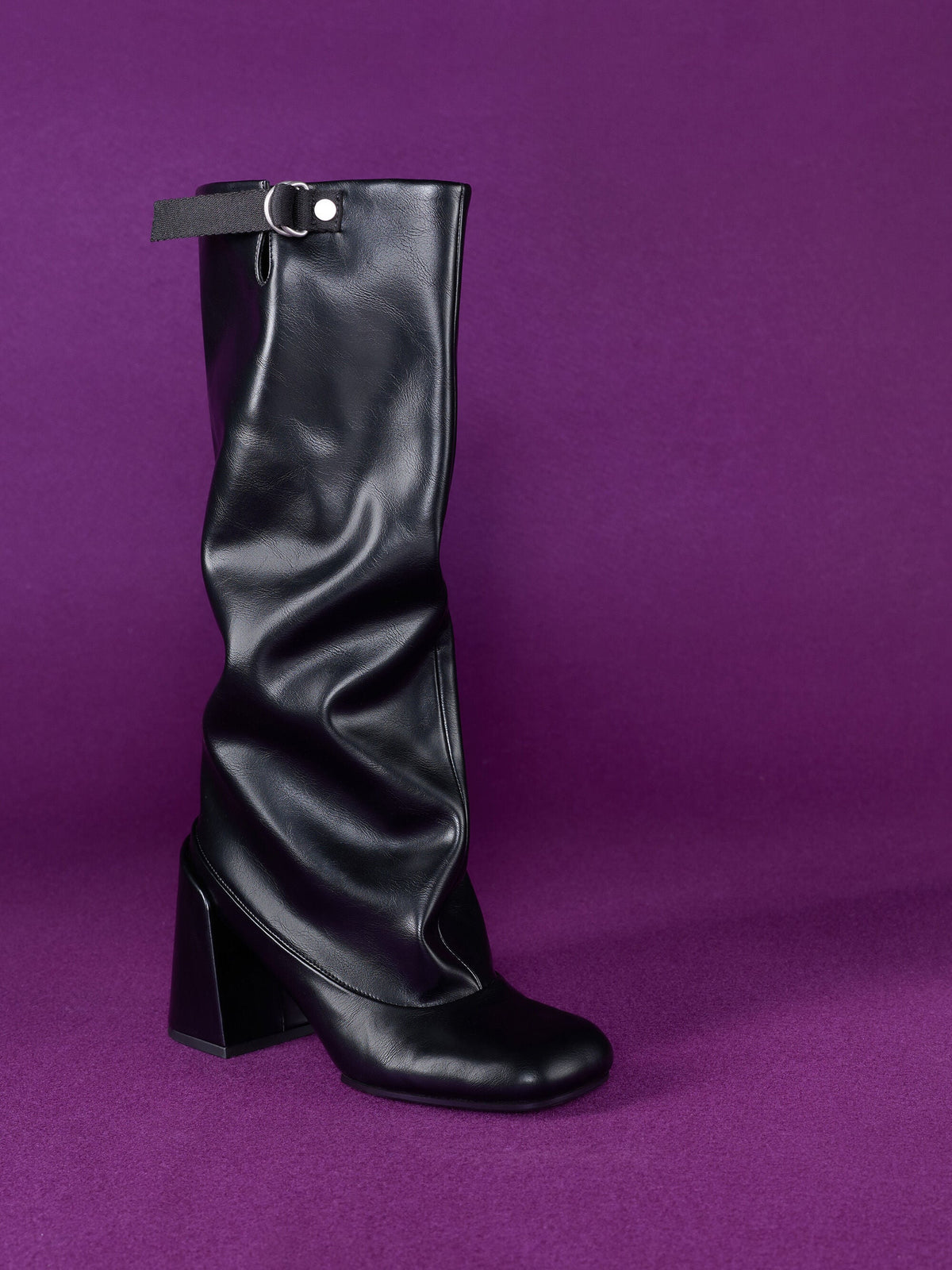 Robbie Heeled Knee-High Boots - Black | CHARLES & KEITH