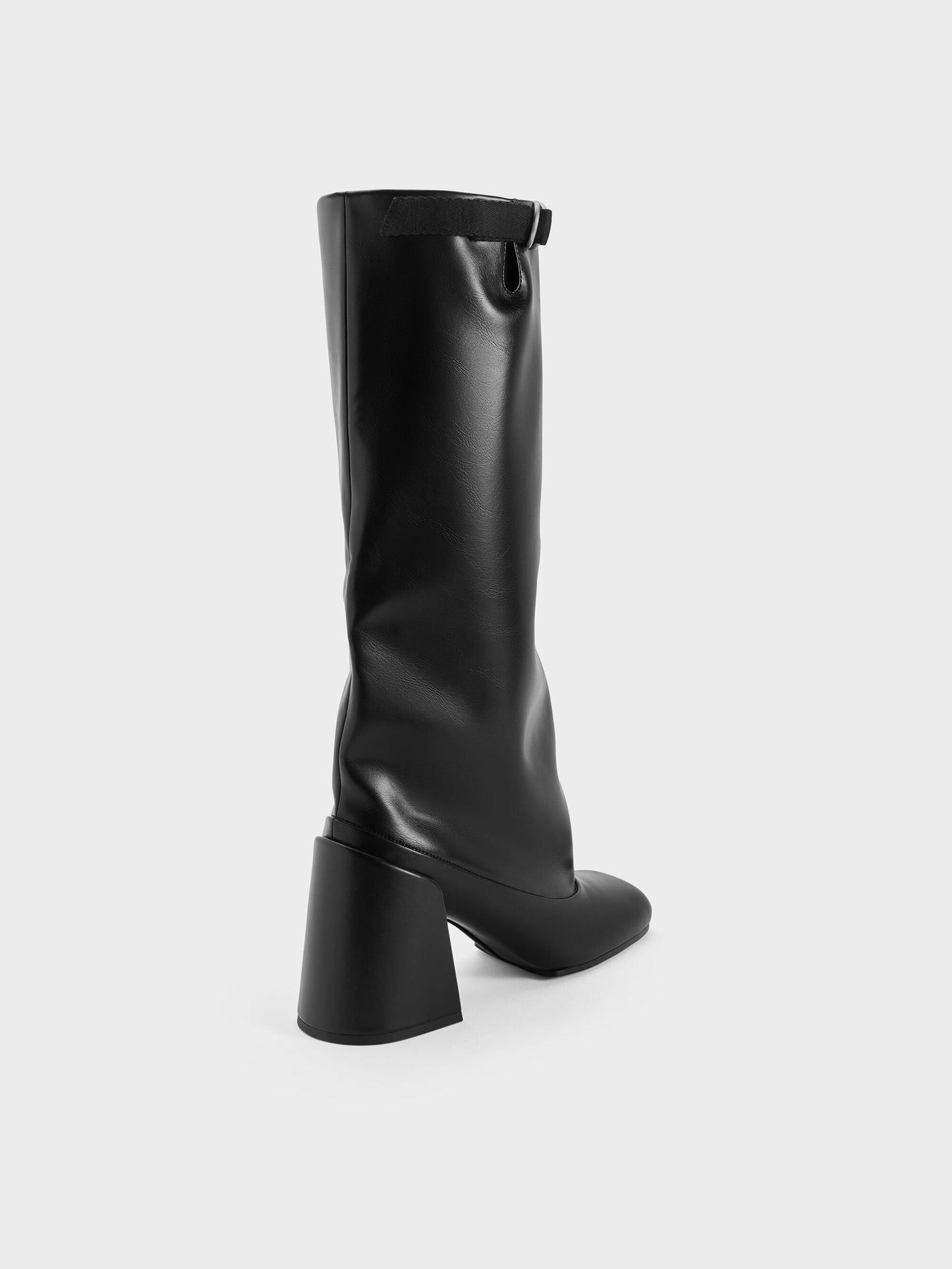 Robbie Heeled Knee-High Boots - Black | CHARLES & KEITH