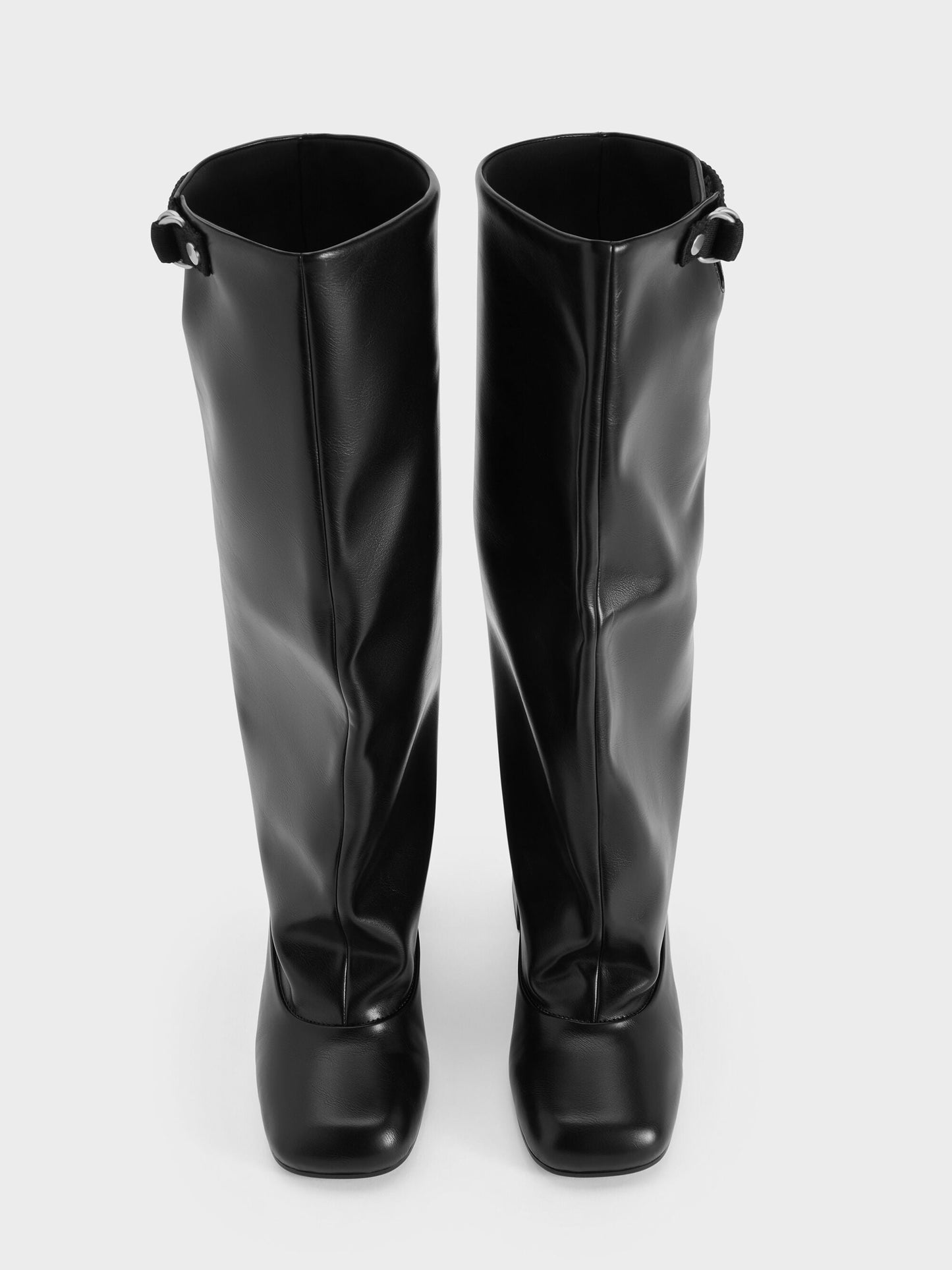 Robbie Heeled Knee-High Boots - Black | CHARLES & KEITH