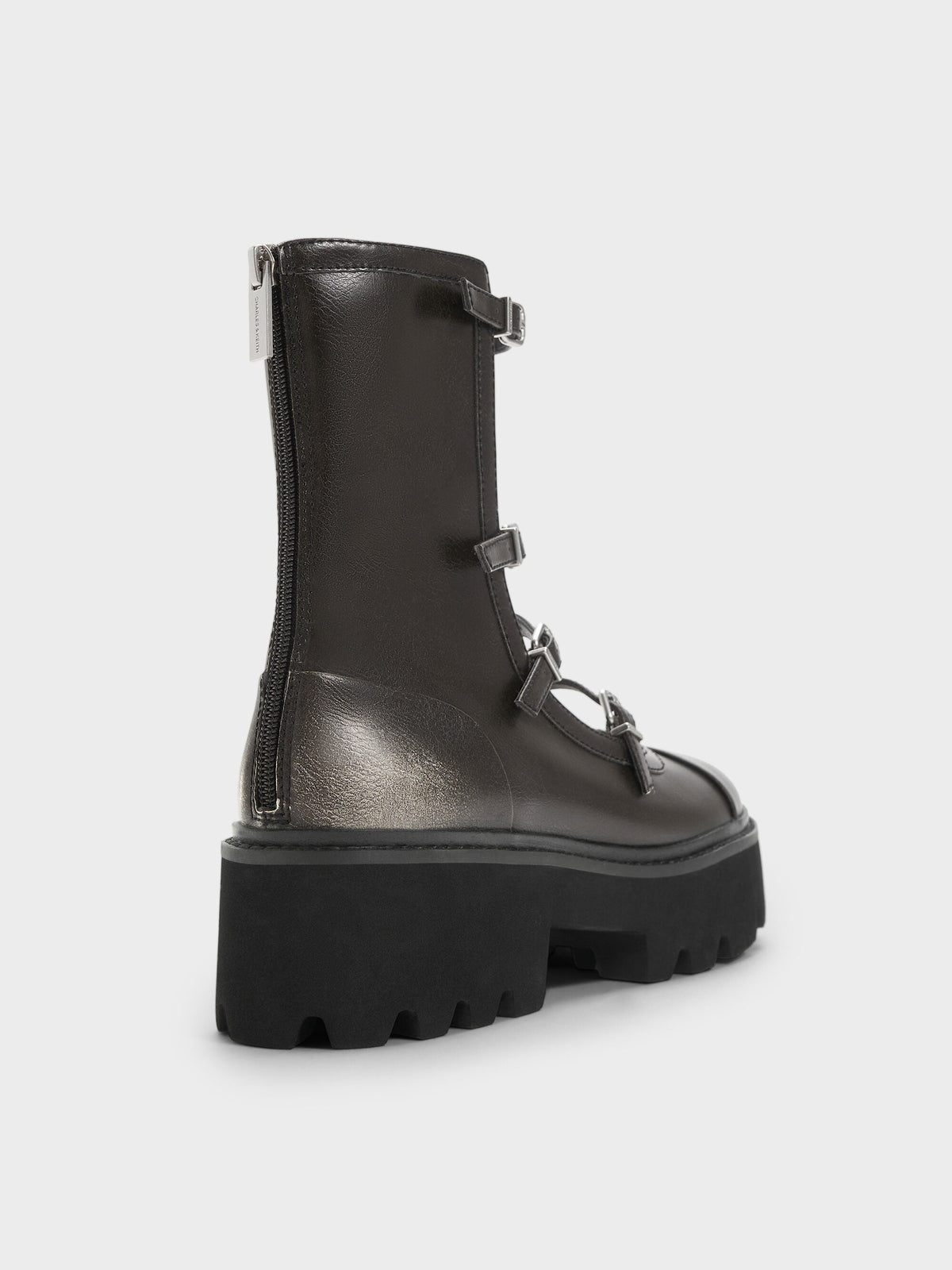 Celia Multi-Strap Calf Boots - Multi | CHARLES & KEITH