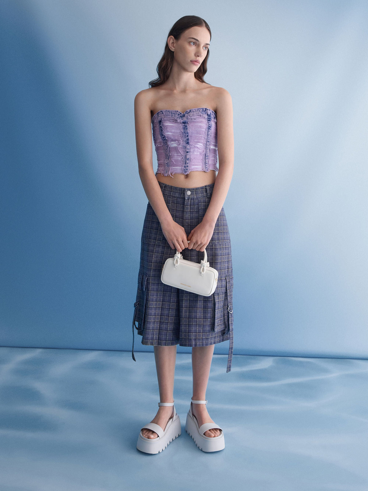 Sammie Knotted-Handle Boxy Bag - Cream | CHARLES & KEITH