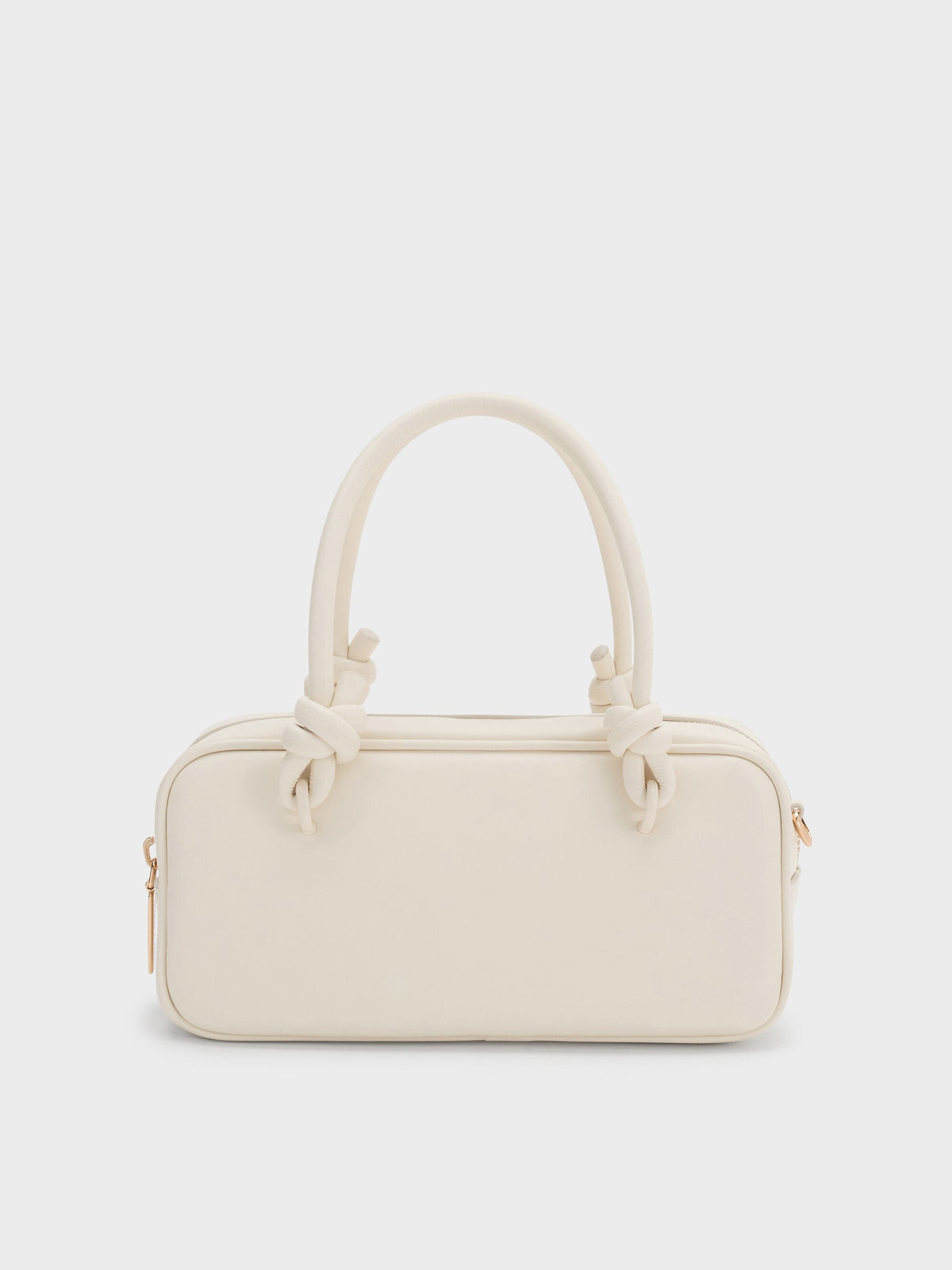 Sammie Knotted-Handle Boxy Bag - Cream | CHARLES & KEITH