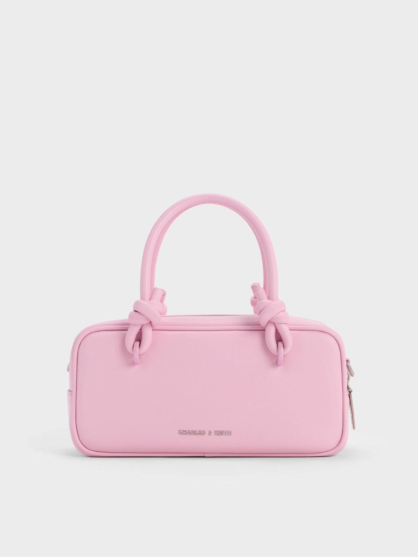 Sammie Knotted-Handle Boxy Bag - Bubble Gum Pink | CHARLES & KEITH