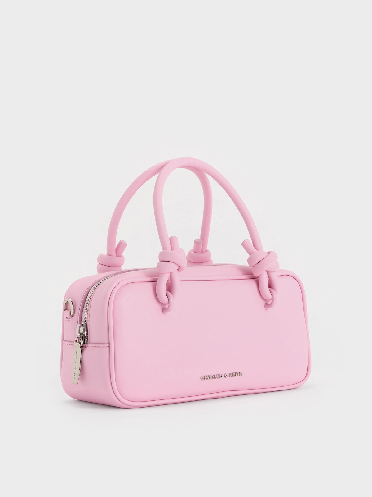 Sammie Knotted-Handle Boxy Bag - Bubble Gum Pink | CHARLES & KEITH