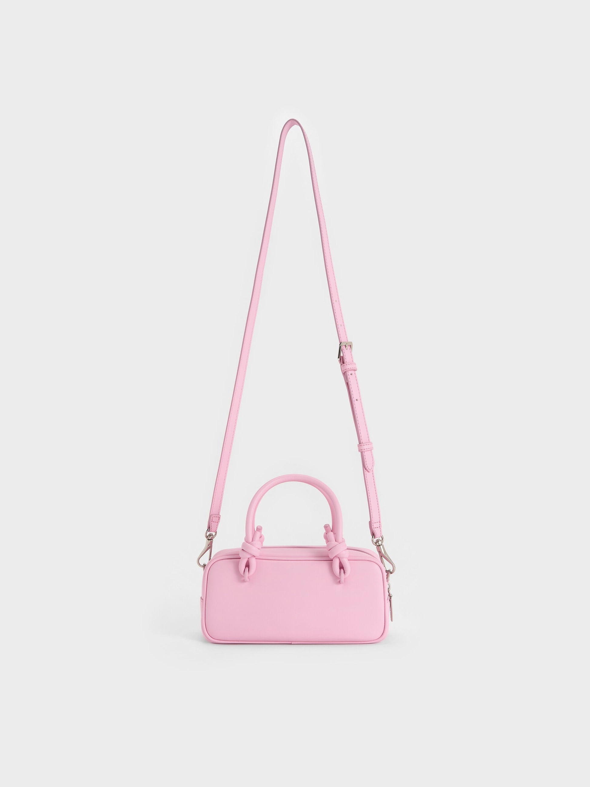 Sammie Knotted-Handle Boxy Bag - Bubble Gum Pink | CHARLES & KEITH