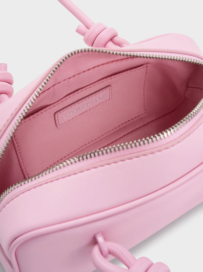 Sammie Knotted-Handle Boxy Bag - Bubble Gum Pink | CHARLES & KEITH