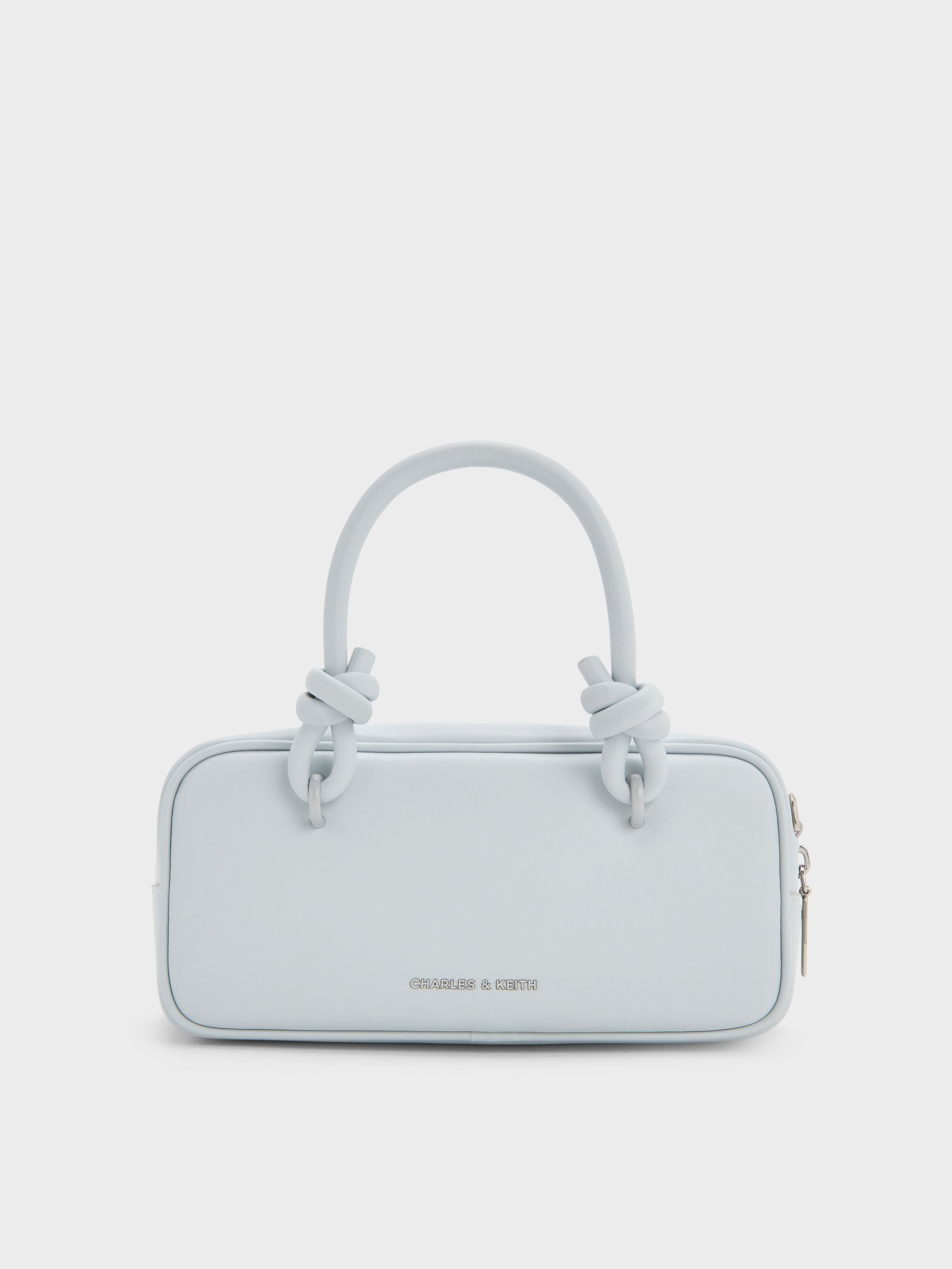 Sammie Knotted-Handle Boxy Bag - Sea Salt Blue | CHARLES & KEITH