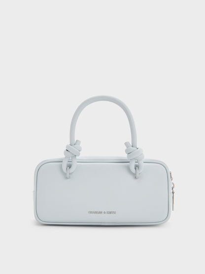 Sammie Knotted-Handle Boxy Bag - Sea Salt Blue | CHARLES & KEITH