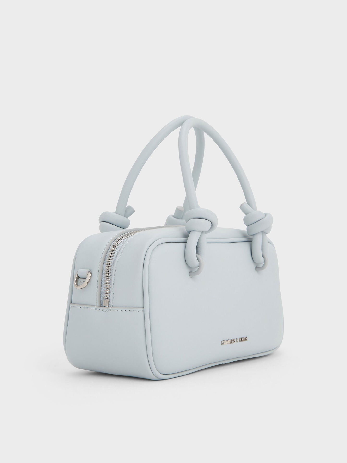 Sammie Knotted-Handle Boxy Bag - Sea Salt Blue | CHARLES & KEITH