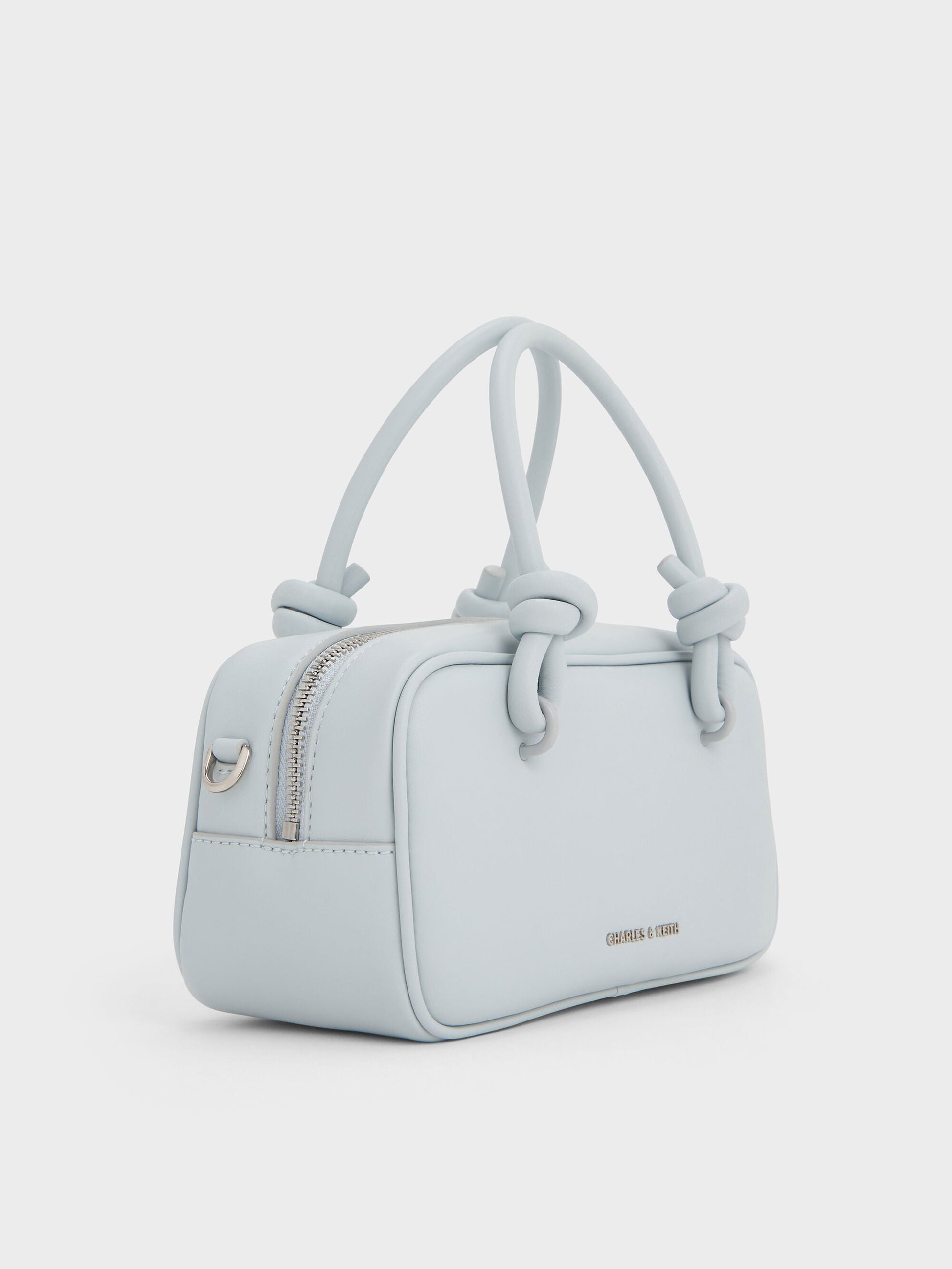 Sammie Knotted-Handle Boxy Bag - Sea Salt Blue | CHARLES & KEITH