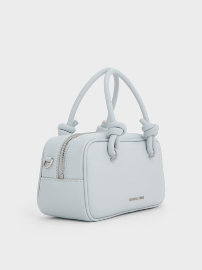 Sammie Knotted-Handle Boxy Bag - Sea Salt Blue | CHARLES & KEITH
