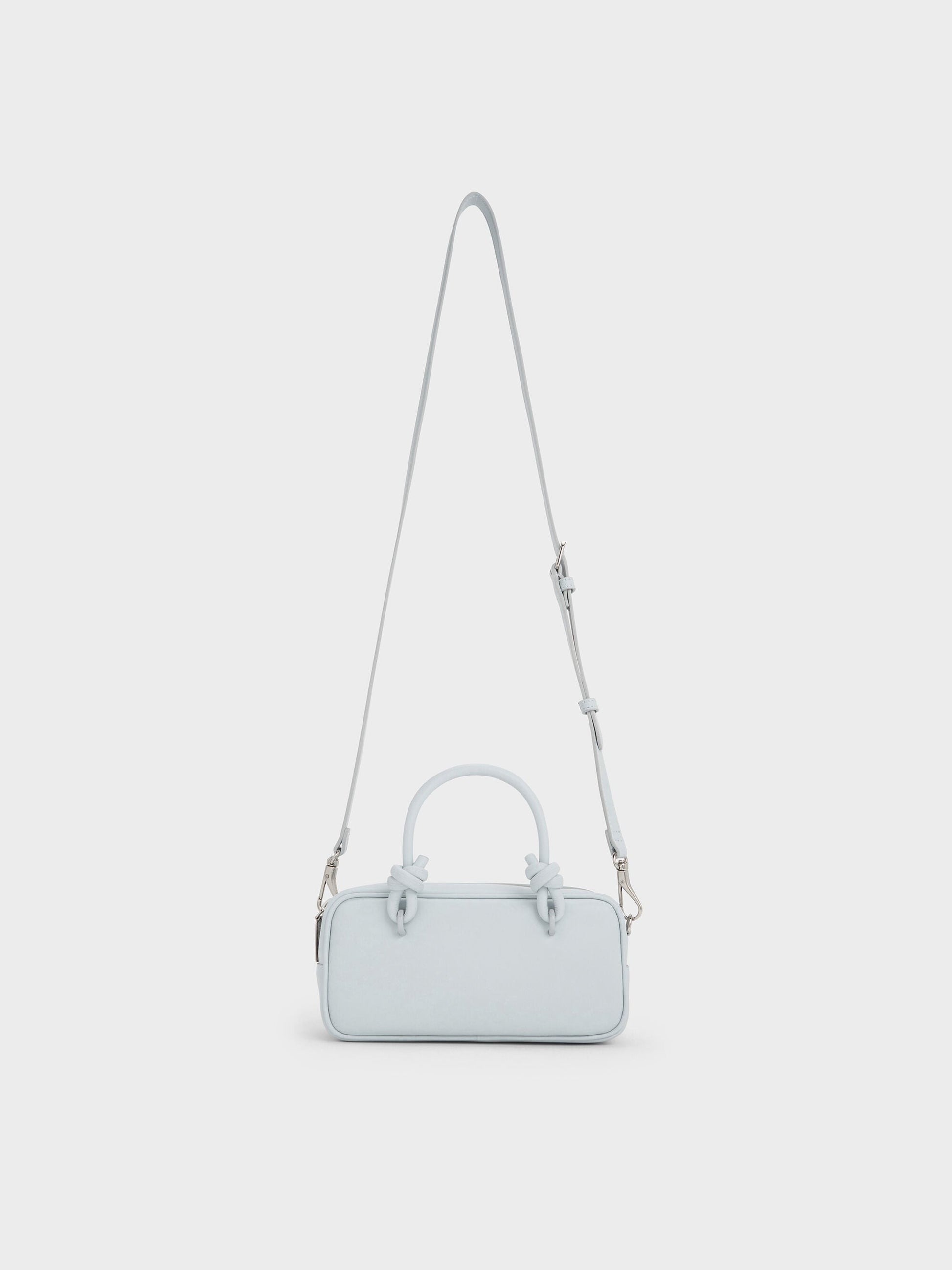 Sammie Knotted-Handle Boxy Bag - Sea Salt Blue | CHARLES & KEITH