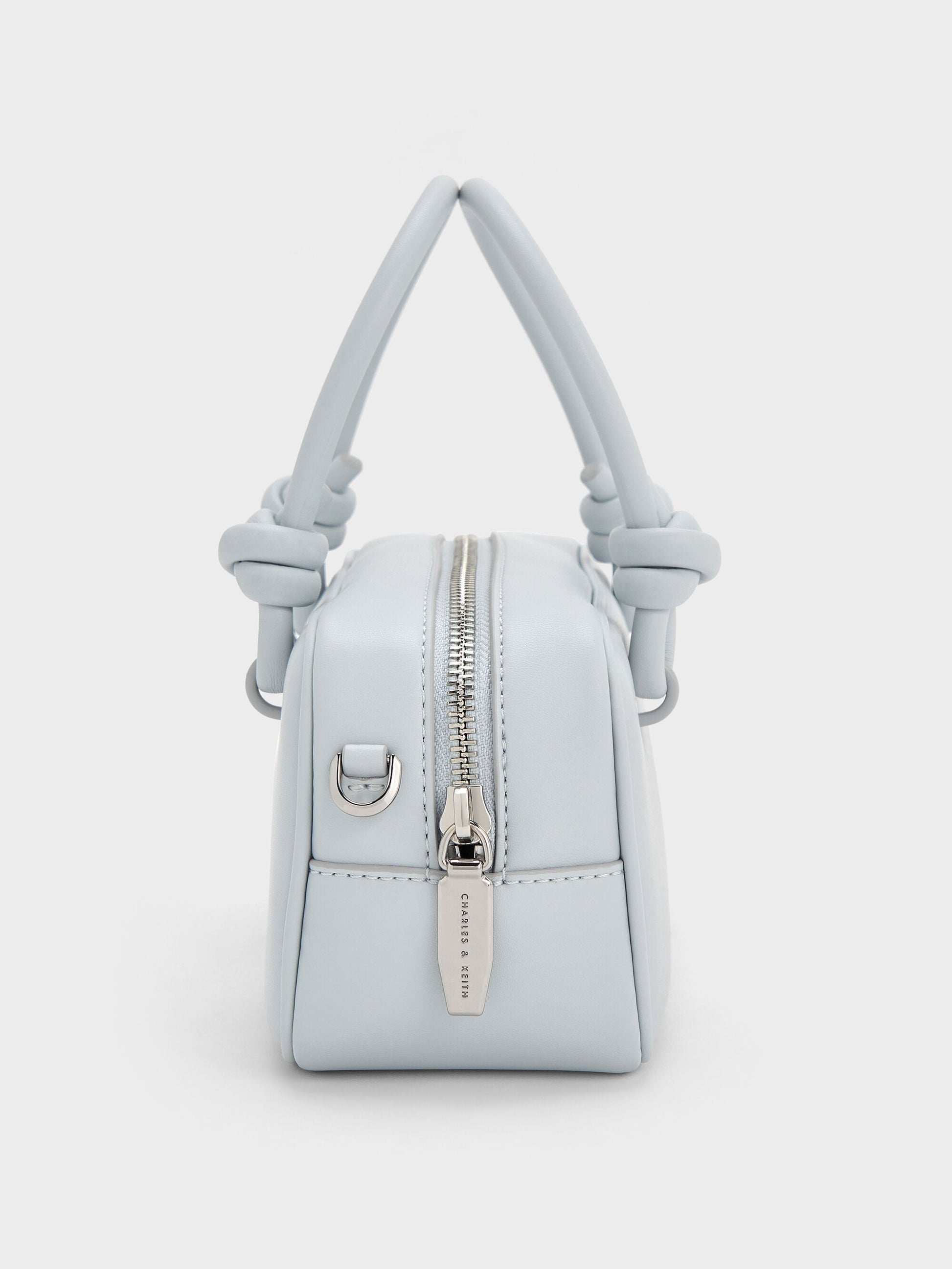 Sammie Knotted-Handle Boxy Bag - Sea Salt Blue | CHARLES & KEITH