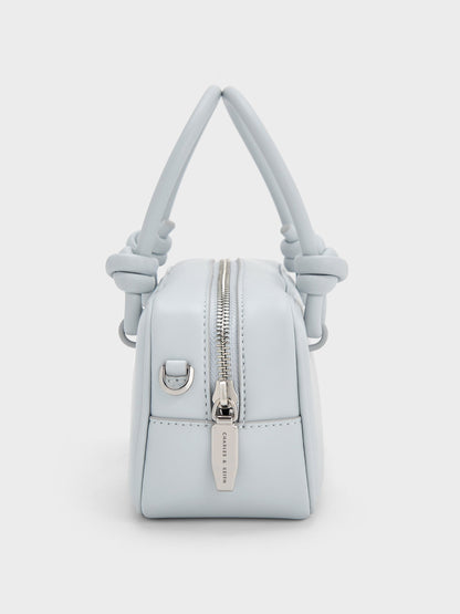 Sammie Knotted-Handle Boxy Bag - Sea Salt Blue | CHARLES & KEITH