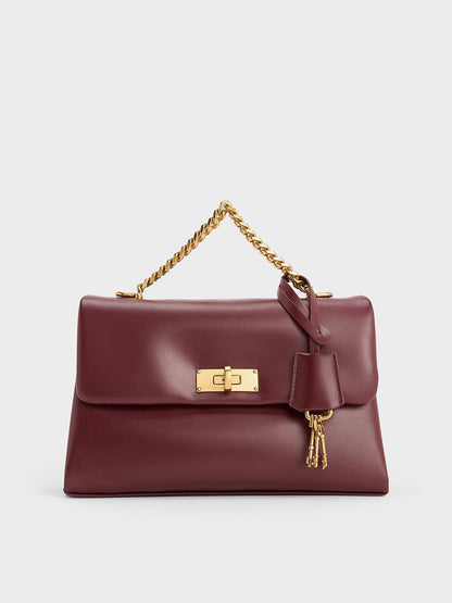 Kerry Chain-Handle Crossbody Bag - Mulberry Plum | CHARLES & KEITH