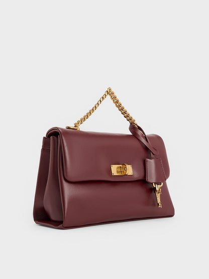 Kerry Chain-Handle Crossbody Bag - Mulberry Plum | CHARLES & KEITH