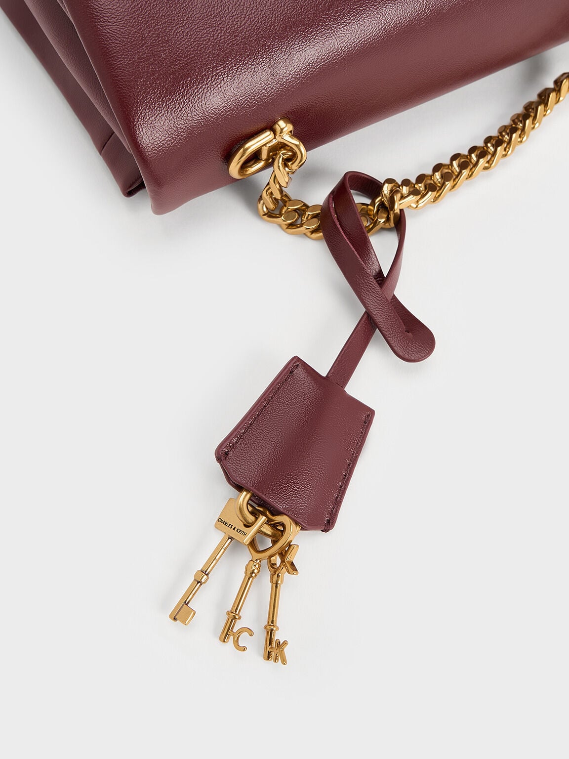 Kerry Chain-Handle Crossbody Bag - Mulberry Plum | CHARLES & KEITH