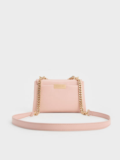 Mini Kerry Chain-Handle Crossbody Bag - Light Pink | CHARLES & KEITH