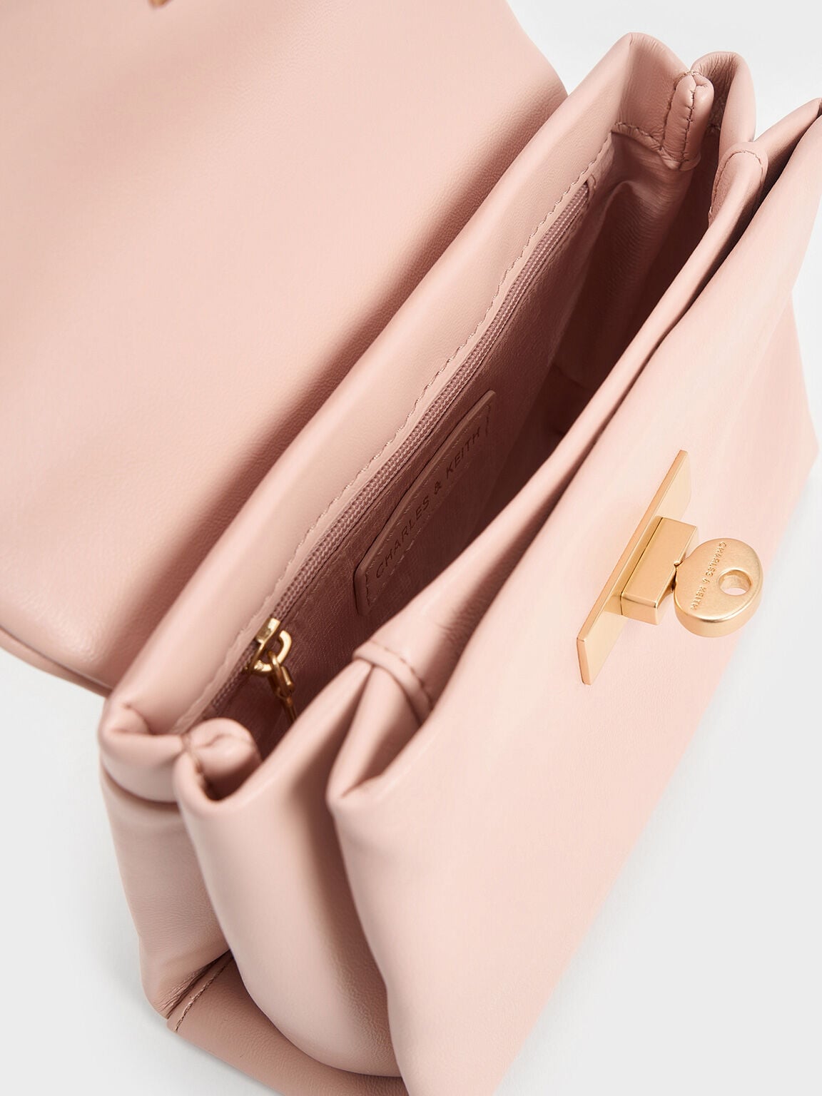 Mini Kerry Chain-Handle Crossbody Bag - Light Pink | CHARLES & KEITH