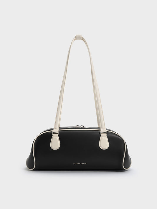 Nelly Two-Tone Elongated Shoulder Bag - Multi | CHARLES & KEITH