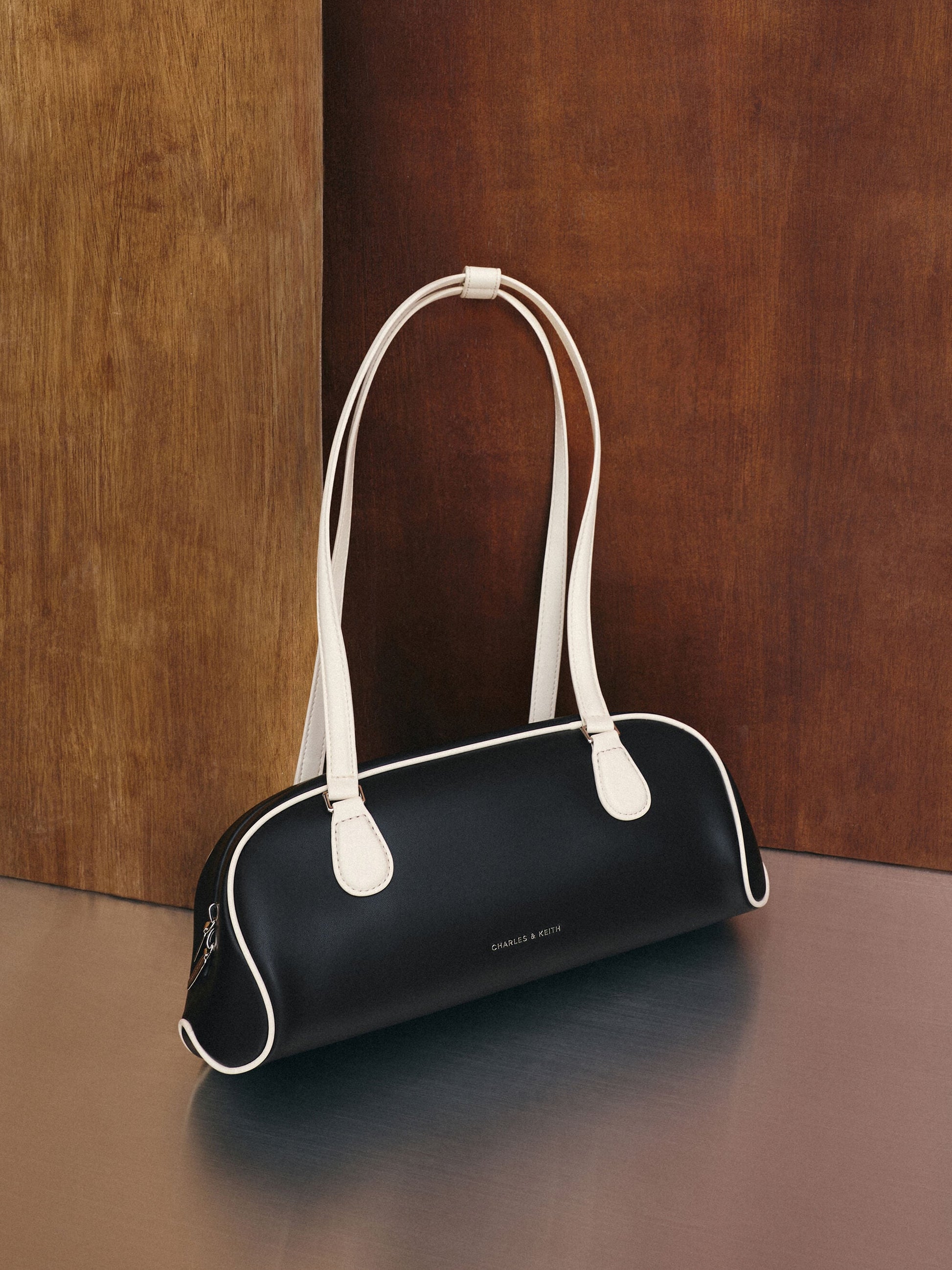 Nelly Two-Tone Elongated Shoulder Bag - Multi | CHARLES & KEITH