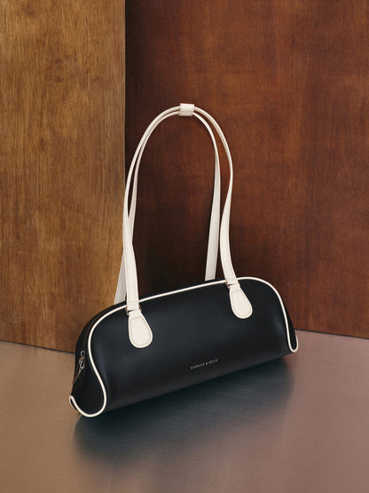 Nelly Two-Tone Elongated Shoulder Bag - Multi | CHARLES & KEITH