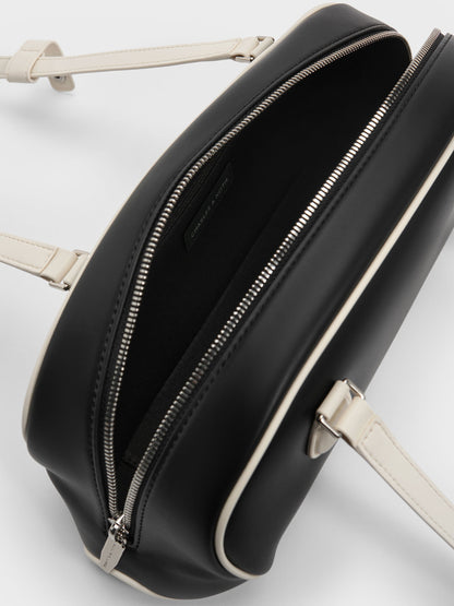Nelly Two-Tone Elongated Shoulder Bag - Multi | CHARLES & KEITH