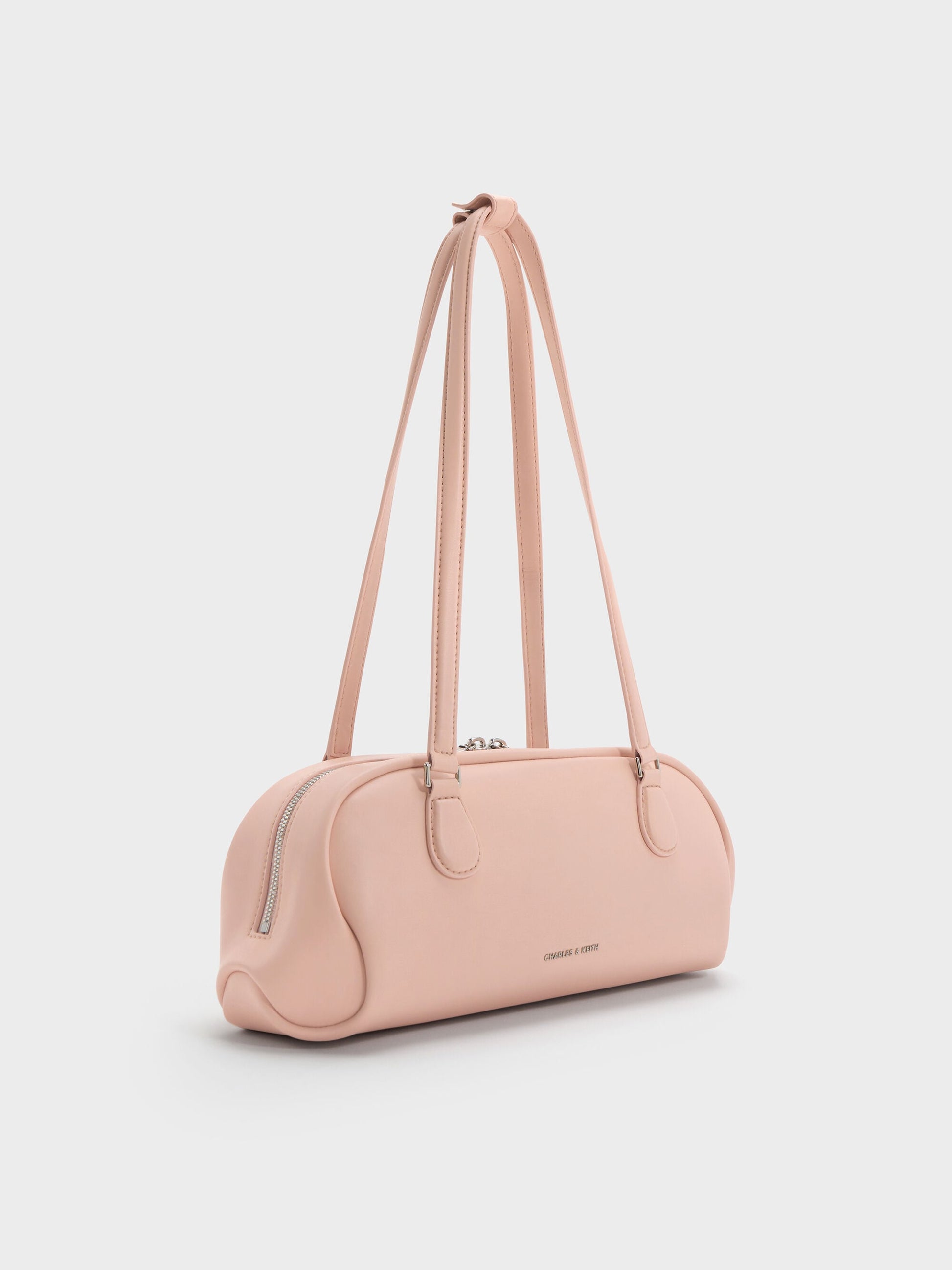 Nelly Elongated Shoulder Bag - Light Pink | CHARLES & KEITH