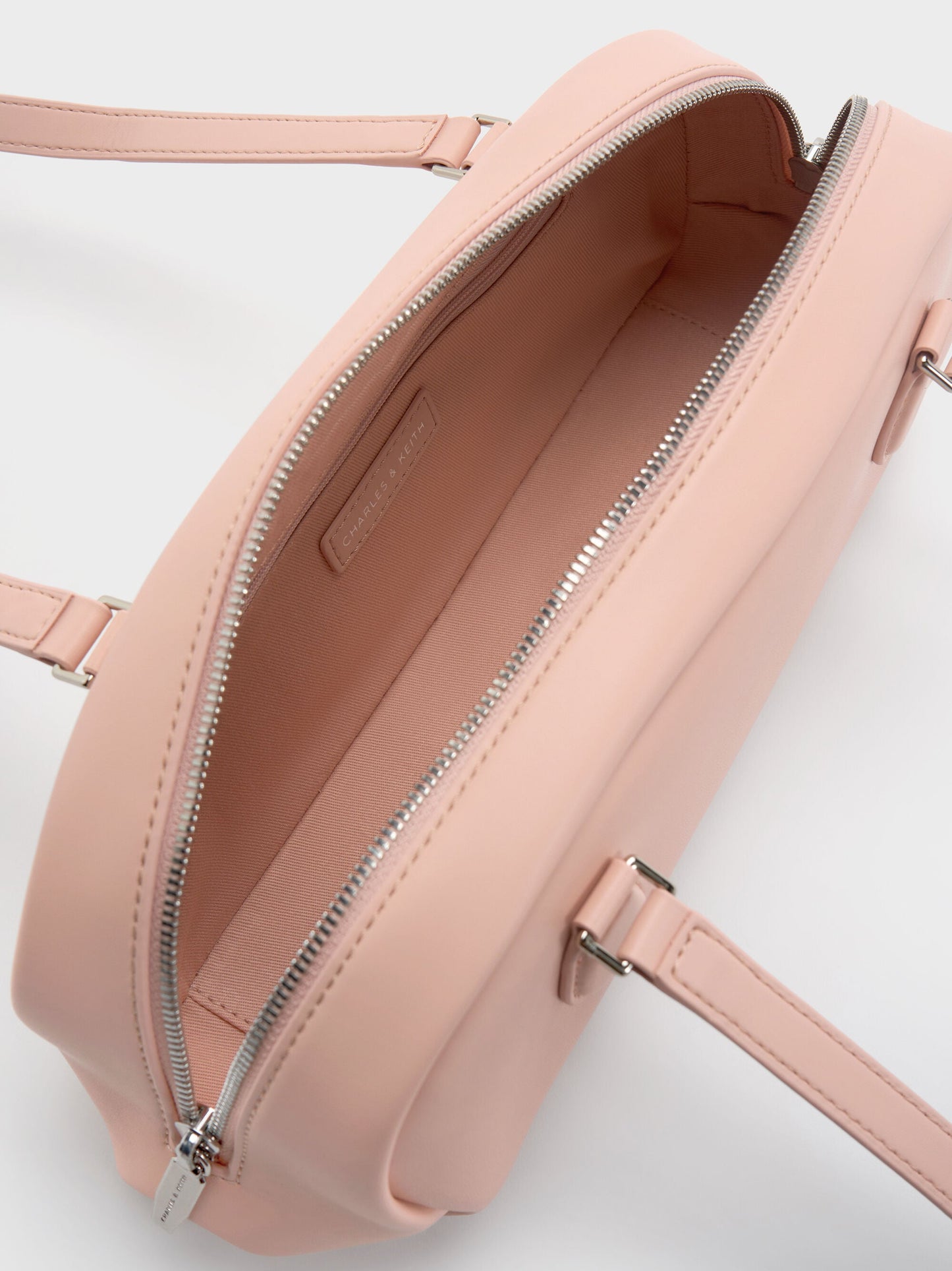 Nelly Elongated Shoulder Bag - Light Pink | CHARLES & KEITH