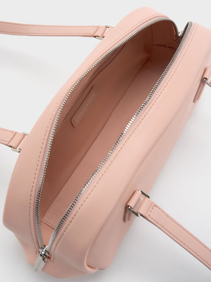 Nelly Elongated Shoulder Bag - Light Pink | CHARLES & KEITH