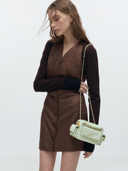 Duo Quilted Crossbody Bag - Mint Green | CHARLES & KEITH