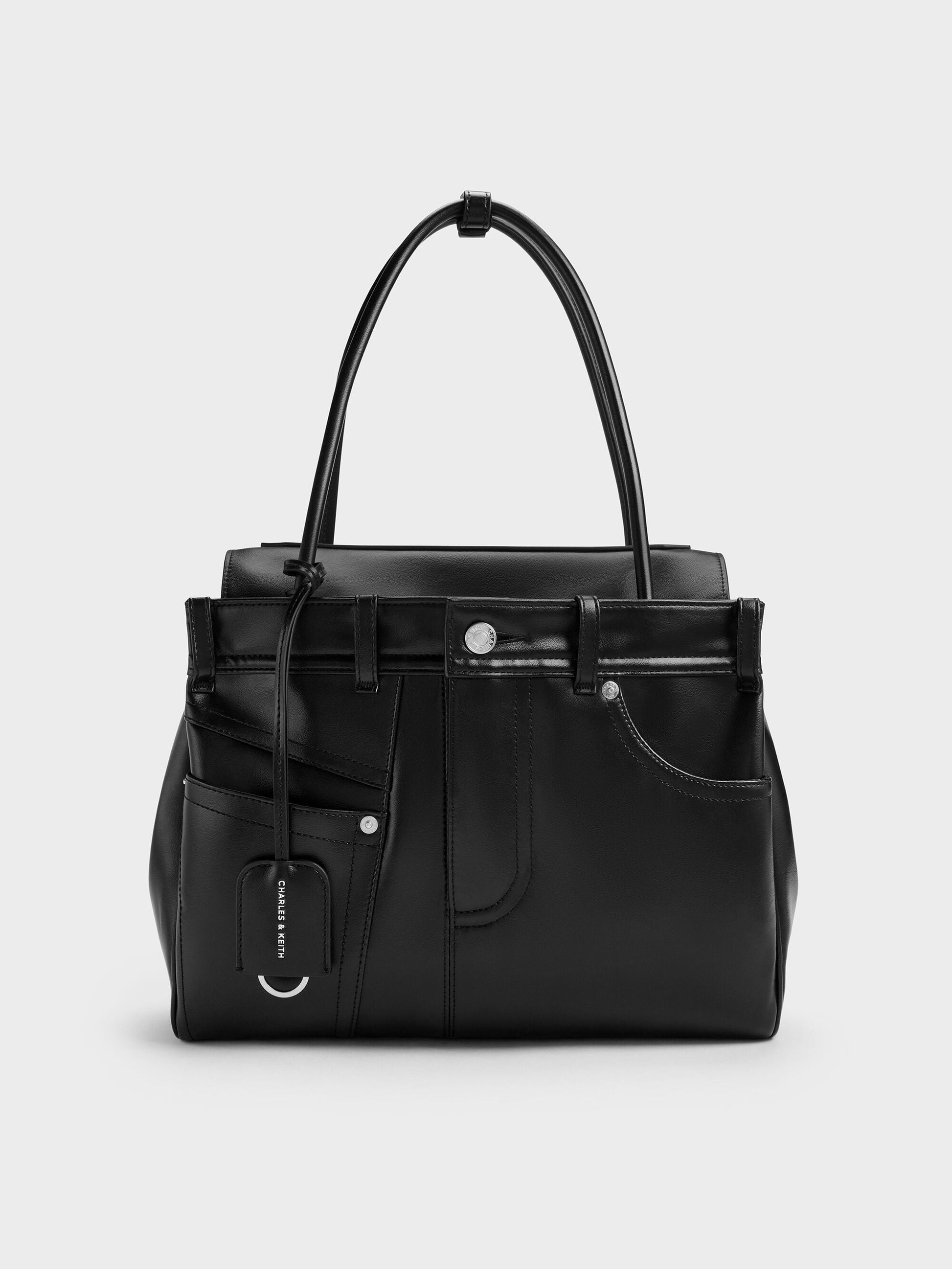 Arita Jeans Tote Bag - Noir | CHARLES & KEITH