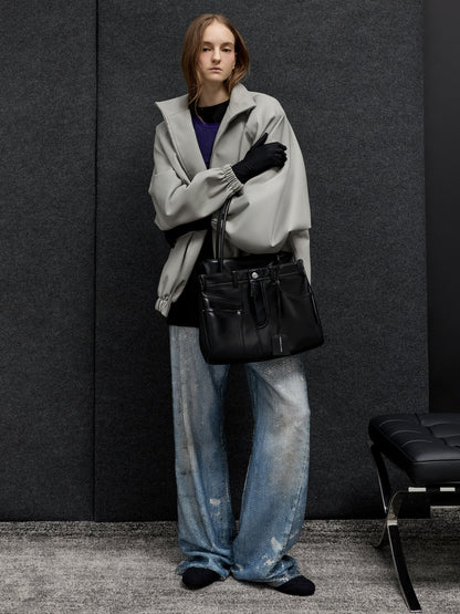 Arita Jeans Tote Bag - Noir | CHARLES & KEITH