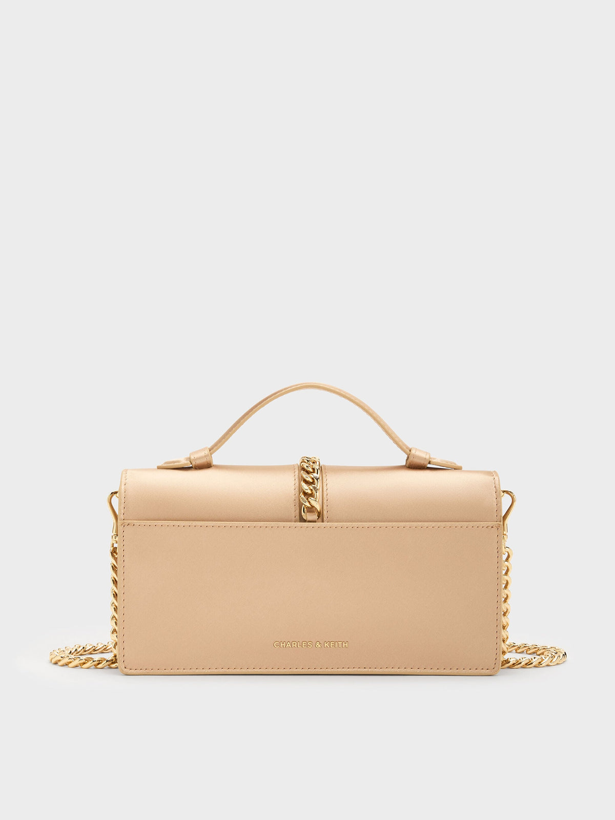 Taisia Chain Envelope Bag - Champagne | CHARLES & KEITH