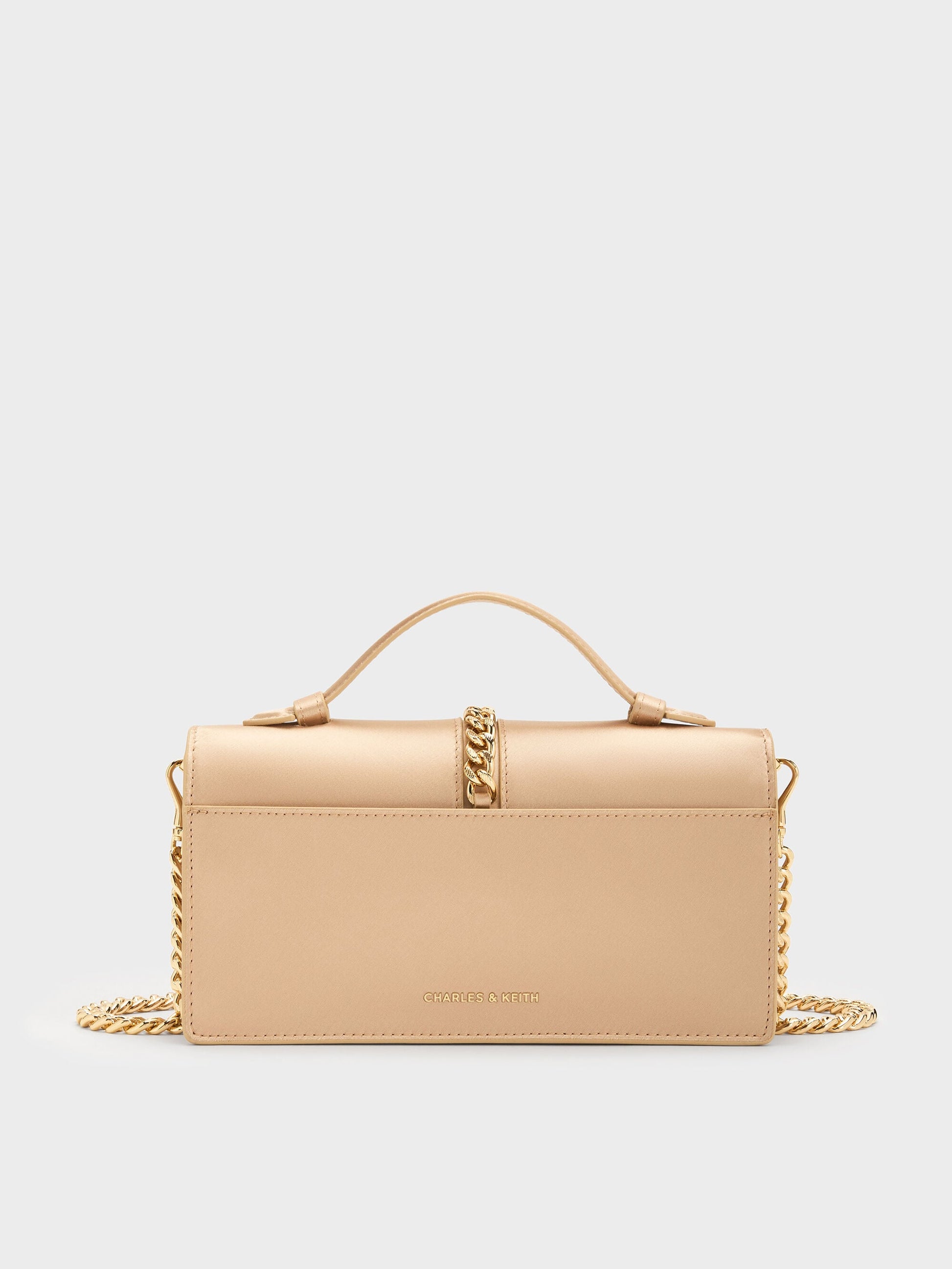 Taisia Chain Envelope Bag - Champagne | CHARLES & KEITH