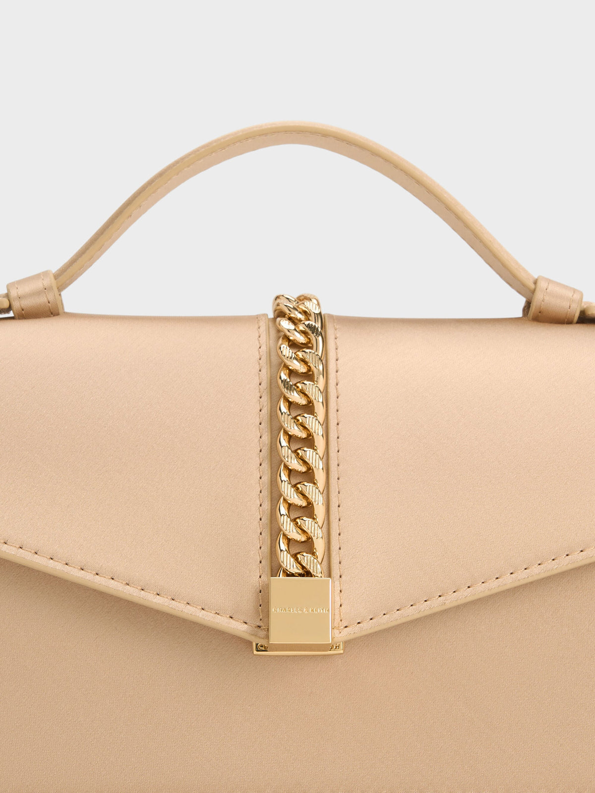Taisia Chain Envelope Bag - Champagne | CHARLES & KEITH