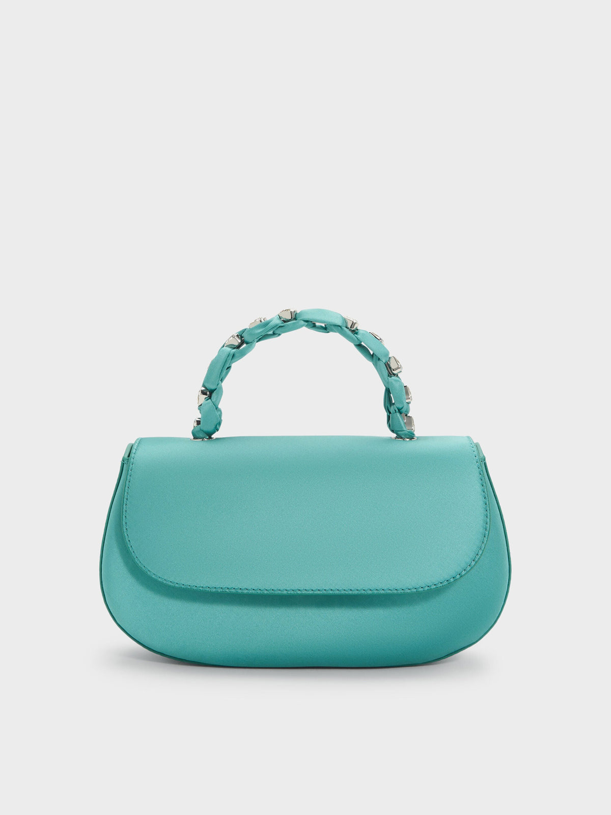Eilian Braided Top Handle Bag - Teal | CHARLES & KEITH