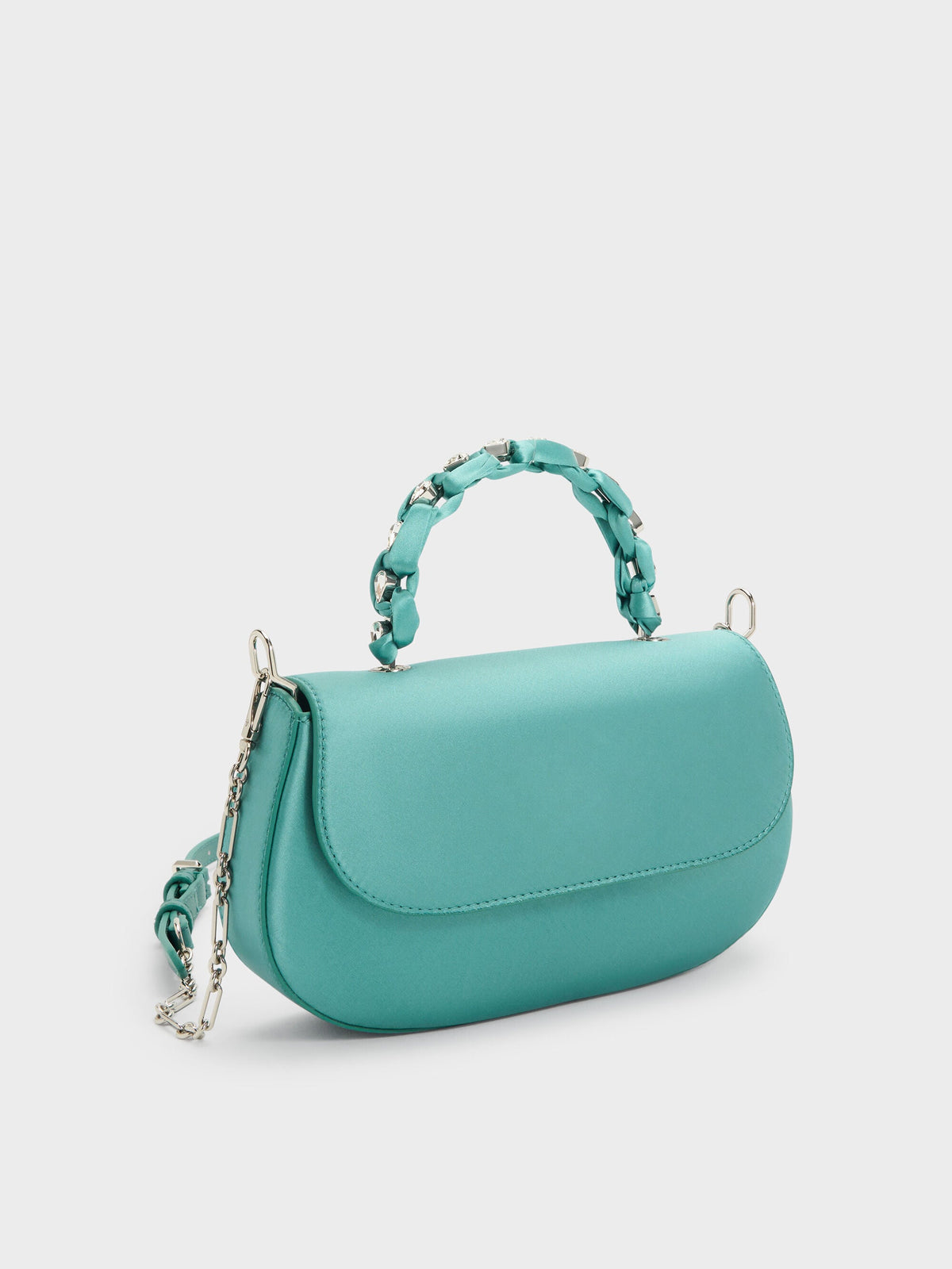 Eilian Braided Top Handle Bag - Teal | CHARLES & KEITH